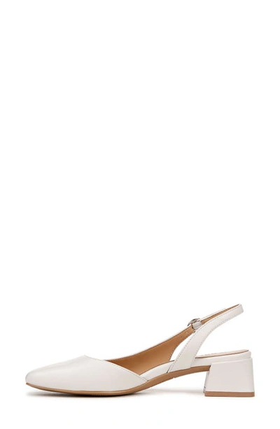 Naturalizer Jayla Slingback Pumps In Warm White Leather