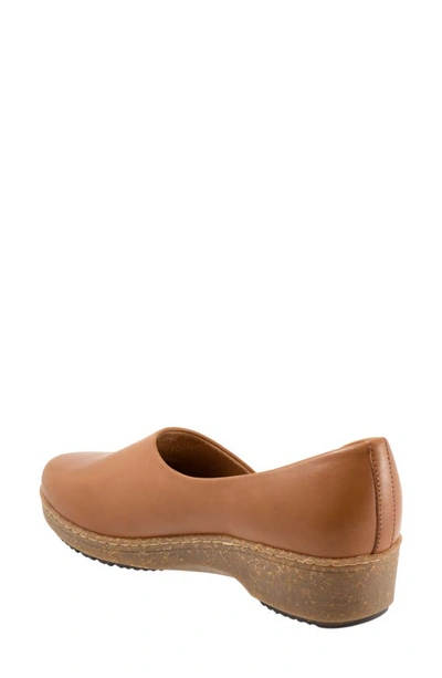 Softwalk Addie Womens Leather D'orsay Clogs In Cognac