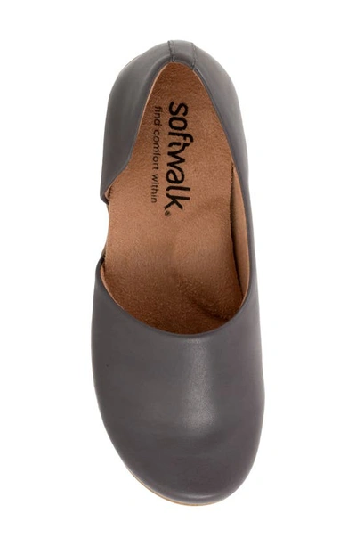 Softwalk ® Addie Half D'orsay Clog In Dark Grey