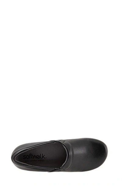 Softwalk Women's Meredith Sport Clog - Medium Width In Black In Black Leather
