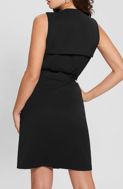Shop Guess Everly Sleeveless Trench Dress In Black