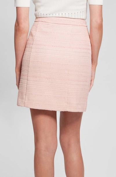 Shop Guess Tosca Tweed Miniskirt In Pink