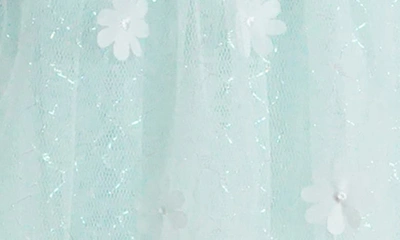 Popatu 3d Floral Tulle Dress In Blue