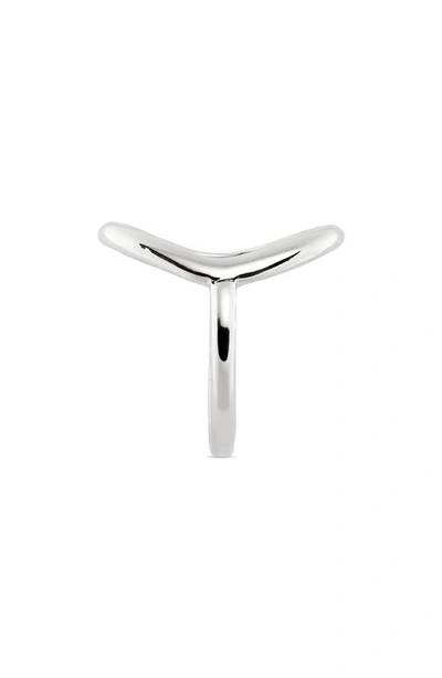 Nordstrom Open Oval Ring In Rhodium