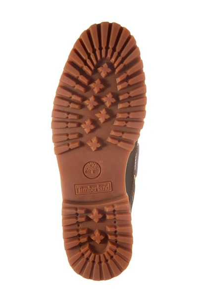 Timberland Brown Loafers With Embossed Logo On The Side And Low Block Heel In Leather Man In Orange
