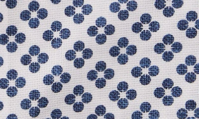 Shop Emanuel Berg 4flex Slim Fit Floral Knit Button-up Shirt In Light Pastel Blue