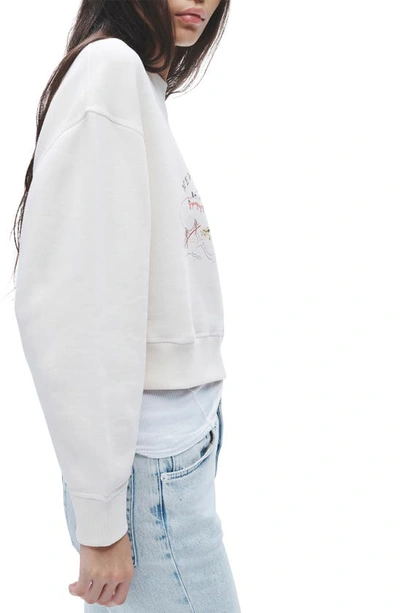 Shop Rag & Bone Terry Nyc Tourist Sweatshirt In Off White