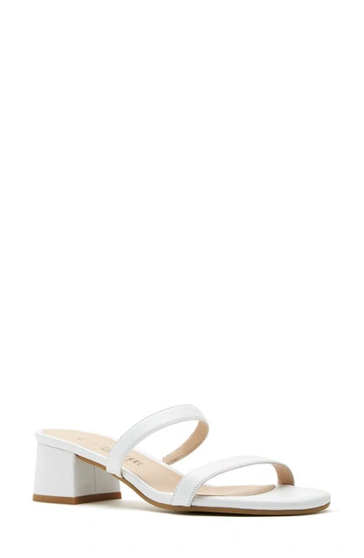 Shop La Canadienne Bria Slide Sandal In White Leather