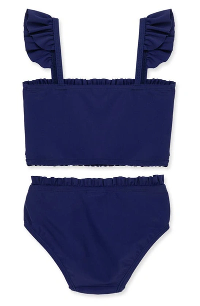Shop Little Me Kids' Ruffle Trim Two-piece Swimsuit In Blue