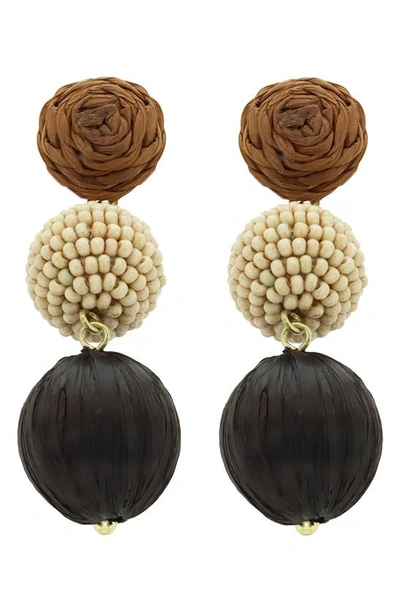 Shop Panacea Bead Linear Drop Earrings In Multi