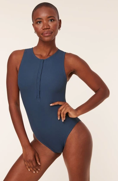 Shop Andie Malibu Ribbed One-piece Swimsuit In Bijou