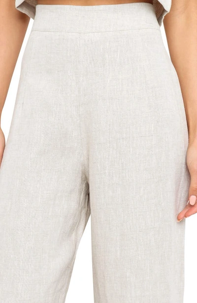 Petal And Pup Devlin Linen Wide Leg Pants In Beige