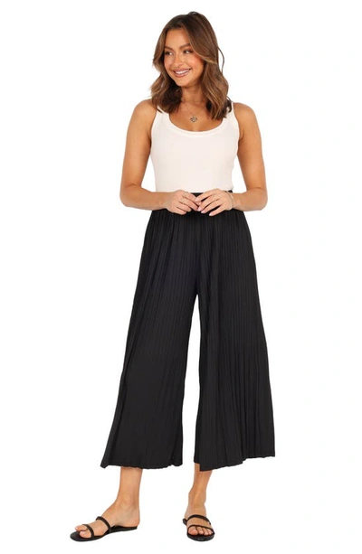 Shop Petal And Pup Petal & Pup Cher High Waist Pleat Wide Leg Pants In Black