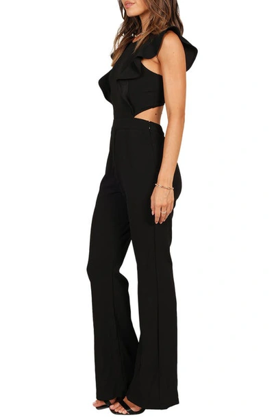Petal And Pup Yvonne Cutout Flare Leg Jumpsuit In Black