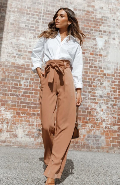 PETAL AND PUP PETAL & PUP KIERAN TIE WAIST WIDE LEG PANTS 
