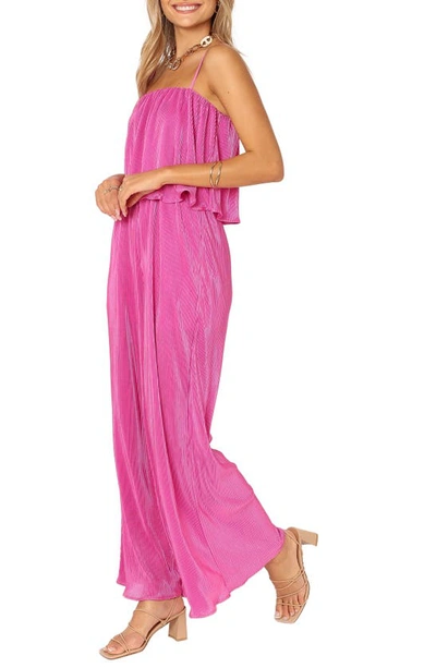 Petal And Pup Womens Jillian Plisse Jumpsuit In Orchid