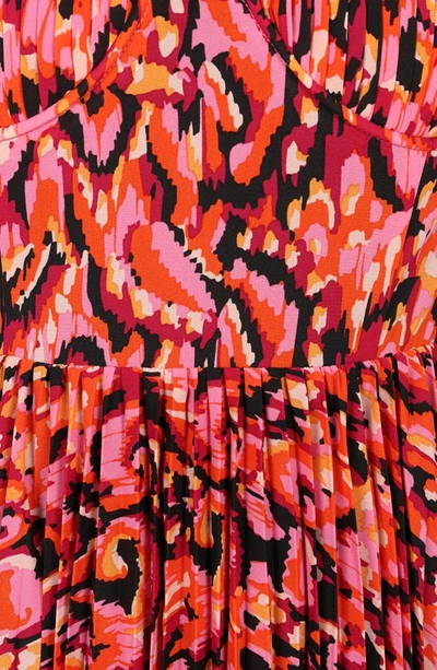 Petal And Pup Achanti Print Pleated Maxi Dress In Pink Multi