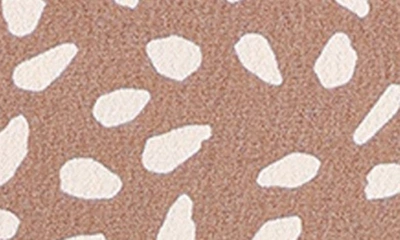 Petal And Pup Franklin Print Puff Sleeve Midi Dress In Mocha
