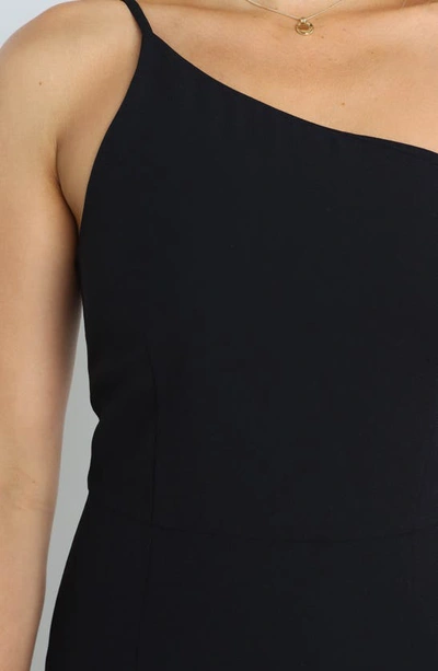 Petal And Pup Xiomar One-shoulder Midi Dress In Black