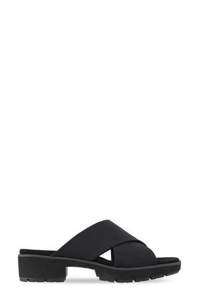 Shop Munro Dekkie Slide Sandal In Black
