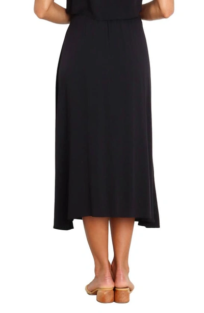 Petal And Pup Ava Button Front Midi Skirt In Black