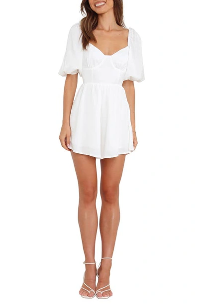 Petal And Pup Billie Back Cutout Romper In White