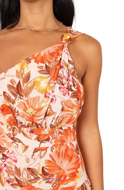 Shop Petal And Pup Petal & Pup Marietta Floral One-shoulder Sundress In Orange