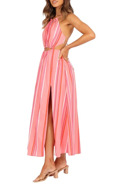 Petal And Pup Womens Madam Midi Dress In Pink Stripe