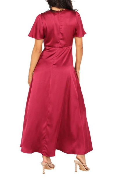 Petal And Pup Hathaway Midi Dress In Berry