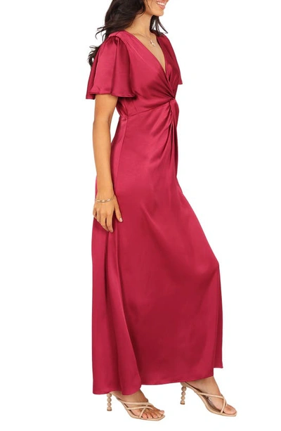 Petal And Pup Hathaway Midi Dress In Berry