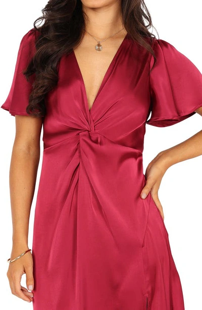 Petal And Pup Hathaway Midi Dress In Berry