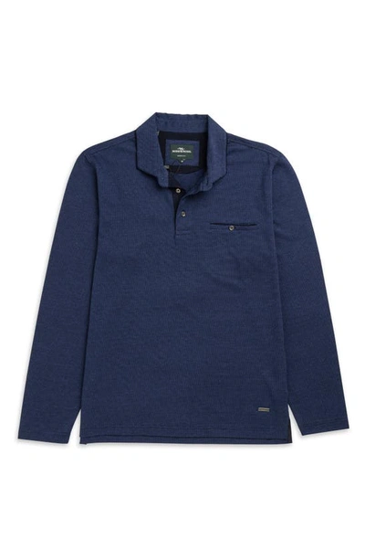 Shop Rodd & Gunn Clinton Long Sleeve Pocket Polo In Bluebell