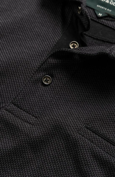 Shop Rodd & Gunn Clinton Long Sleeve Pocket Polo In Onyx
