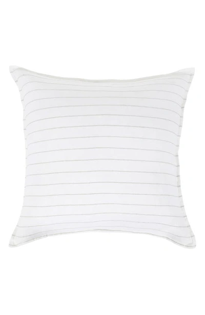 Pom Pom At Home Blake Stripe Linen Sham In White/natural