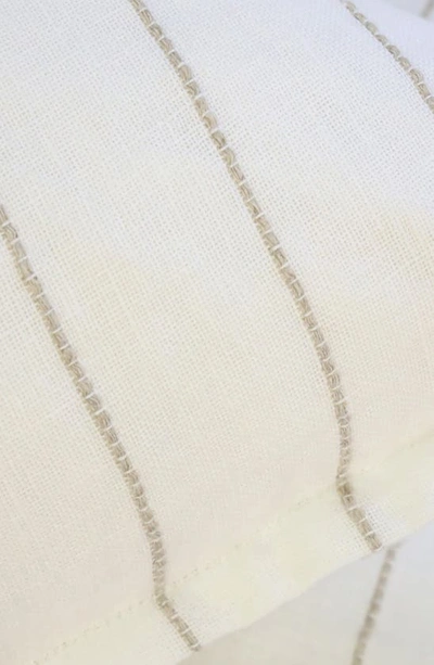Pom Pom At Home Blake Stripe Linen Sham In White/natural