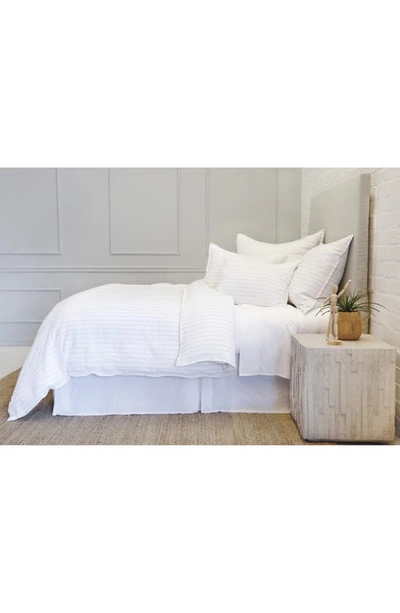 Pom Pom At Home Blake Duvet Cover In White/natural