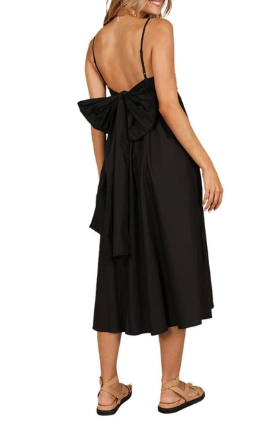 Petal And Pup Womens Alice Bow Back Midi Dress In Black