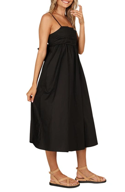 Petal And Pup Womens Alice Bow Back Midi Dress In Black