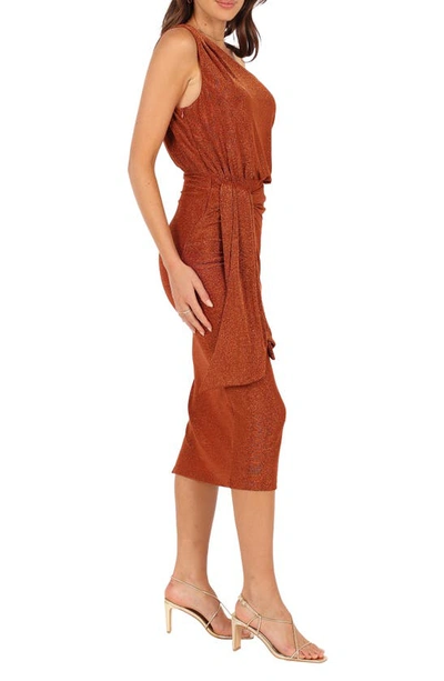 Petal And Pup Womens Santiago Off Shoulder Midi Dress In Bronze