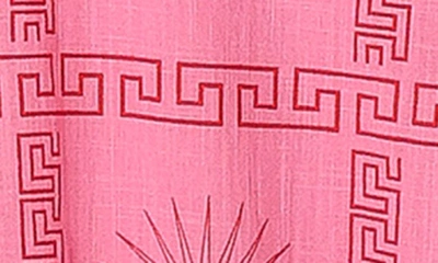 Petal And Pup Petal & Pup Soph Print Strapless Maxi Dress In Pink Red