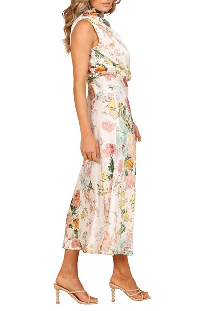 Petal And Pup Womens Anabelle Halter Neck Midi Dress In White Floral