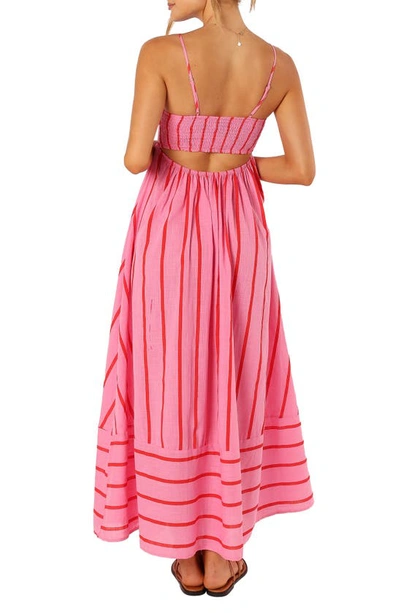 Petal And Pup Pixie Maxi Dress In Pink Red