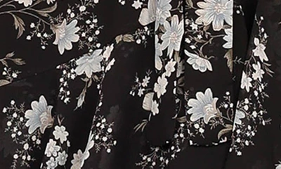 Petal And Pup Womens Brigette One Shoulder Tiered Midi Dress In Black Floral