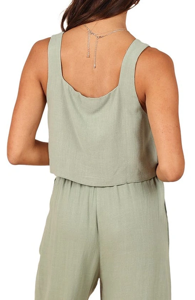 Petal And Pup Eleanor Wide Leg Linen Pants In Green