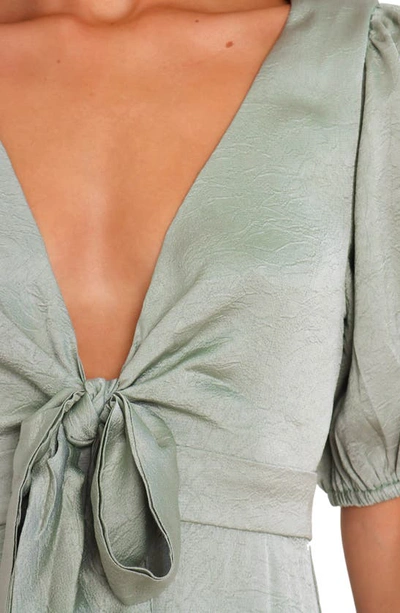 Petal And Pup Piper Button Front Midi Dress In Sage