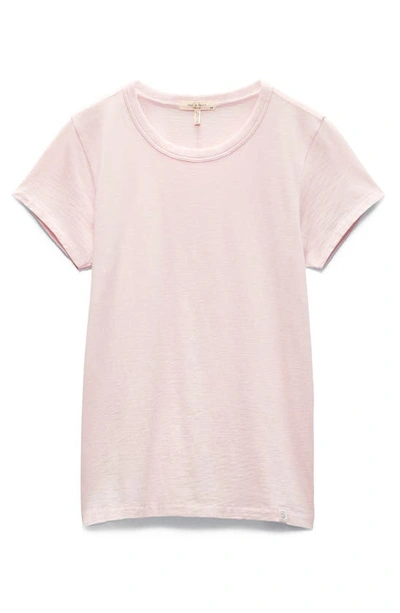 Shop Rag & Bone The Slub Organic Pima Cotton T-shirt In Blush