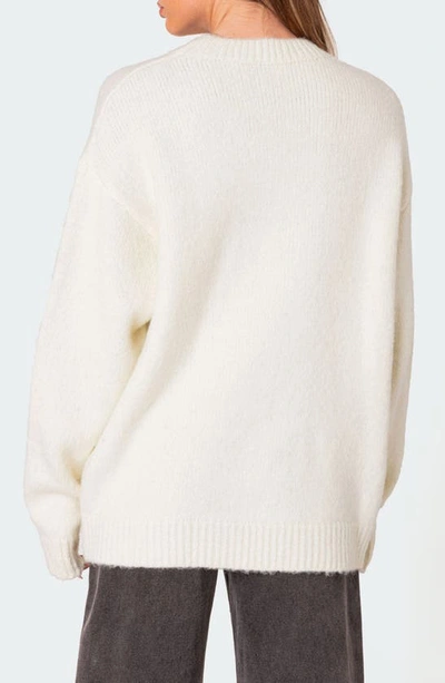 Edikted Women's Magic 8 Oversized Chunky Knit Sweater In Cream