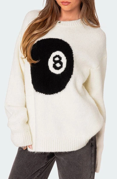 Edikted Women's Magic 8 Oversized Chunky Knit Sweater In Cream