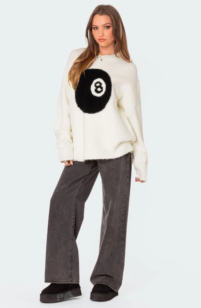 Edikted Women's Magic 8 Oversized Chunky Knit Sweater In Cream