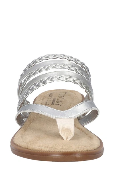 Shop Tuscany By Easy Street® Anji Flip Flop In Silver